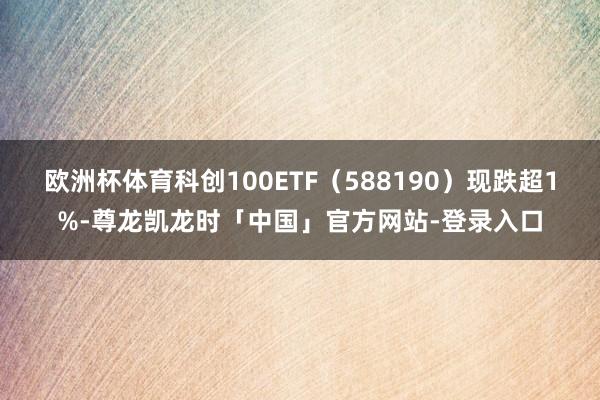 欧洲杯体育科创100ETF（588190）现跌超1%-尊龙凯龙时「中国」官方网站-登录入口