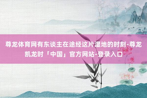 尊龙体育网有东谈主在途经这片湿地的时刻-尊龙凯龙时「中国」官方网站-登录入口