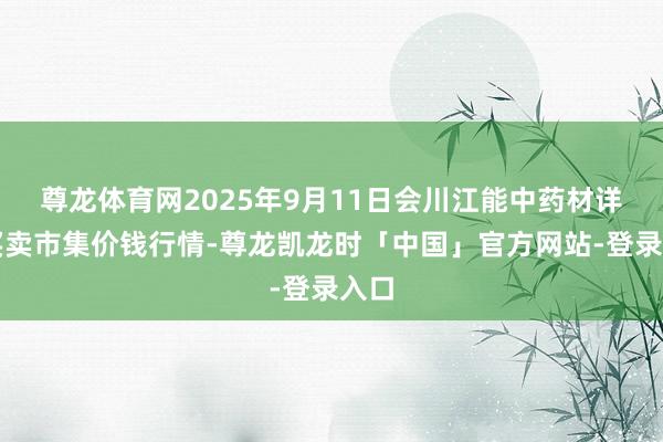 尊龙体育网2025年9月11日会川江能中药材详尽买卖市集价钱行情-尊龙凯龙时「中国」官方网站-登录入口