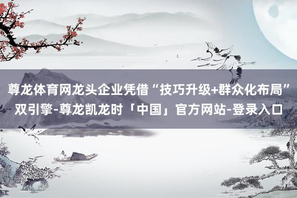 尊龙体育网龙头企业凭借“技巧升级+群众化布局”双引擎-尊龙凯龙时「中国」官方网站-登录入口